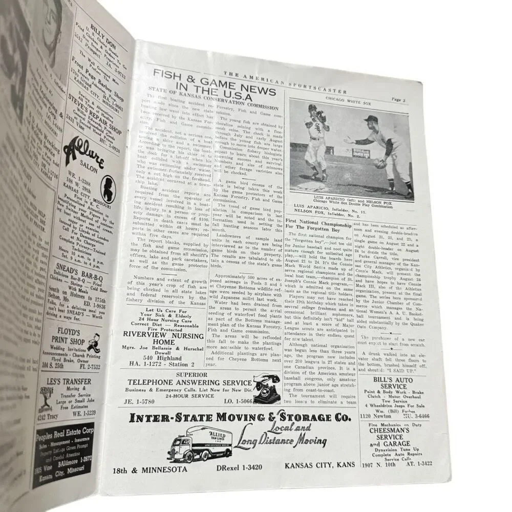 RARE 1959 THE AMERICAN SPORTS CASTER BASEBALL PROGRAM # 15 - The American League